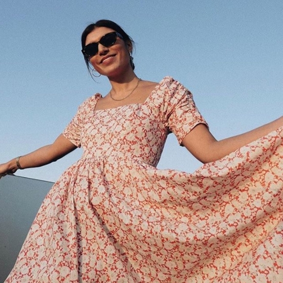 NWT FREE PEOPLE She's a Dream Floral Midi Dress - Picture 6 of 11